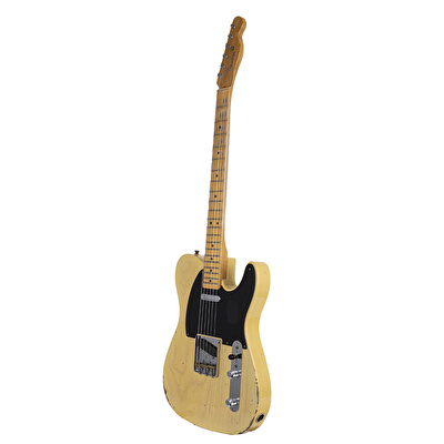 Fender Custom Shop 1951 Nocaster Relic Akçaağaç Klavye Faded Aged Nocaster Blonde Elektro Gitar